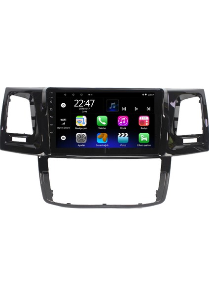 Toyota Fortuner Android 12 Kablosuz Carplay Navigasyon Multimedya Ekran Teyp - MY-0609W-TOYOTA Fortuner