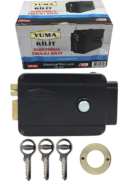 YUMA YM 609 DIŞTAN TAKMALI TİRAJLI KİLİT KARŞILIKLI SİYAH ( 52mm )