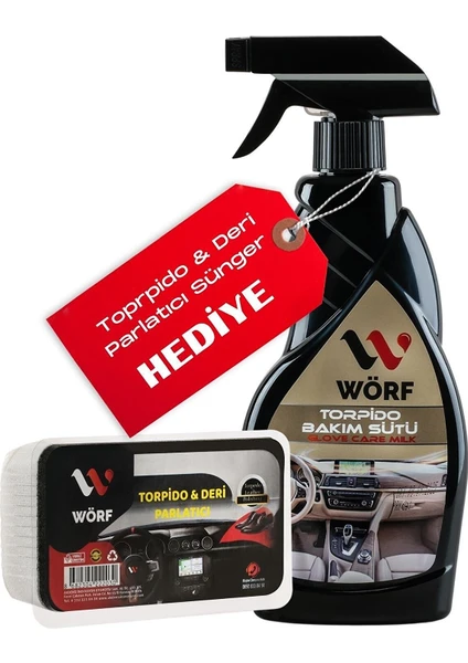 Wörf Oto Torpido Parlatıcı Bakım Sütü 500 ml & Parlatıcı Sünger Hediyeli