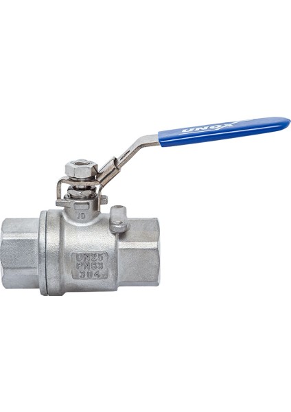 Tepe Flanşlı 2 Parçalı Paslanmaz 304 Dişli Küresel Vana 3/4"