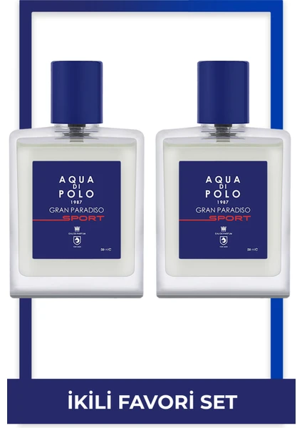 Aqua Di Polo 1987 Gran Paradiso Sport 50 ml Edp 2'li Erkek Parfüm STCC021196