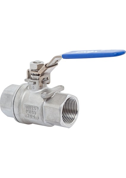 Tepe Flanşlı 2 Parçalı Paslanmaz 304 Dişli Küresel Vana 2"