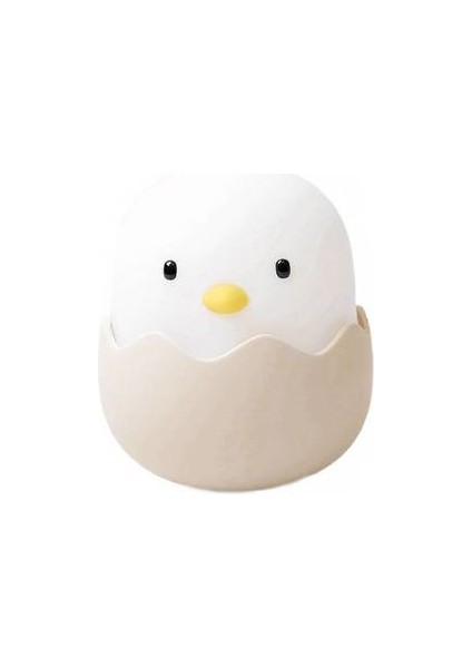 LED Gece Işık Hayvan Yumurta Piliç Şekli Şarj Edilebilir Gece Lambası Yumuşak Karikatür Bebek Kreş Çocuklar Için Lamba Doğum Günü Si LED Gece Işıkları Beyaz Işık (Yurt Dışından)