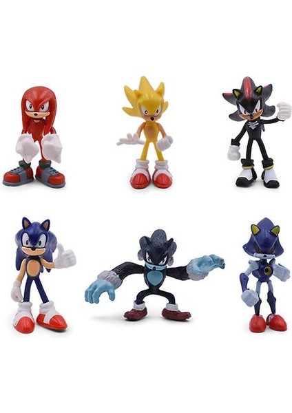 6 Adet Sonic Hedgedog Şekil Bebek (Yurt Dışından)