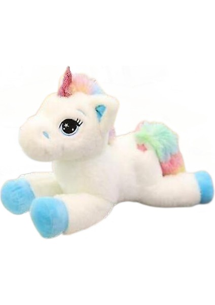 Sld Beyaz 60 cm Peluş Unicorn Peluş Oyuncak - Beyaz (Yurt Dışından)