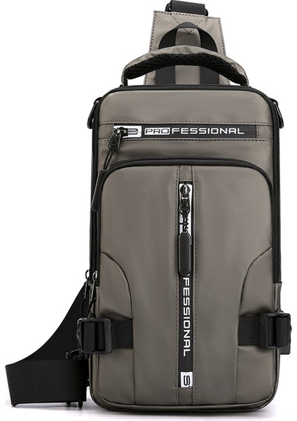 Yeni Erkek Çok Fonksiyonlu Göğüs Çantası Moda Rahat Tek Omuz Crossbody Çanta Su Geçirmez Uzay Bezi Küçük Sırt Çantası (Yurt Dışından)