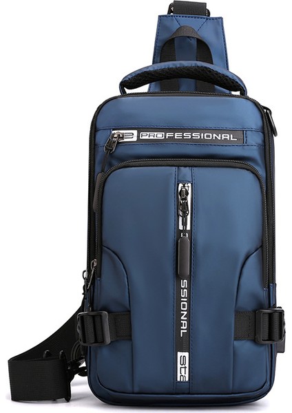 Yeni Erkek Çok Fonksiyonlu Göğüs Çantası Moda Rahat Tek Omuz Crossbody Çanta Su Geçirmez Uzay Bezi Küçük Sırt Çantası (Yurt Dışından)