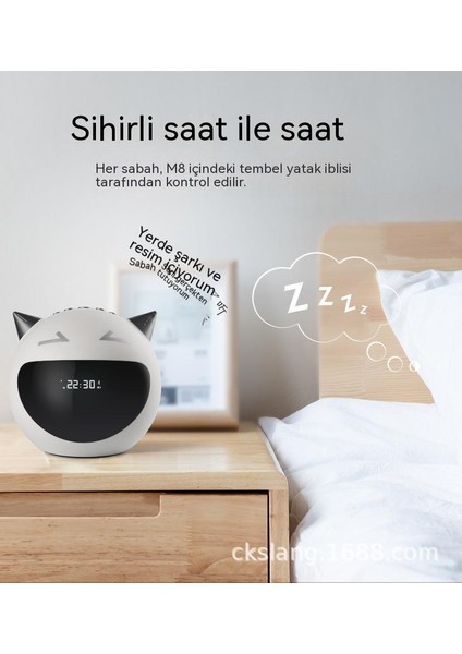 Küçük Şeytan Kablosuz Bluetooth Küçük Hoparlör Yaratıcı Hediye Çalar Saat Ses K Şarkı Mikrofon Elektronik Hediye (Yurt Dışından)