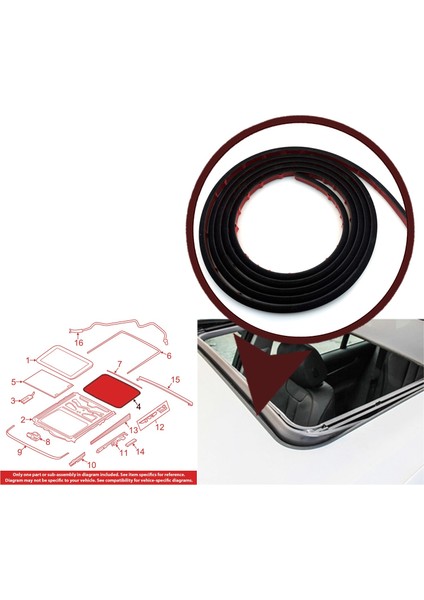 Bmw E38 E39 E60 E65 E66 E71 Sunroof Fitili 54107245551 indirimleri