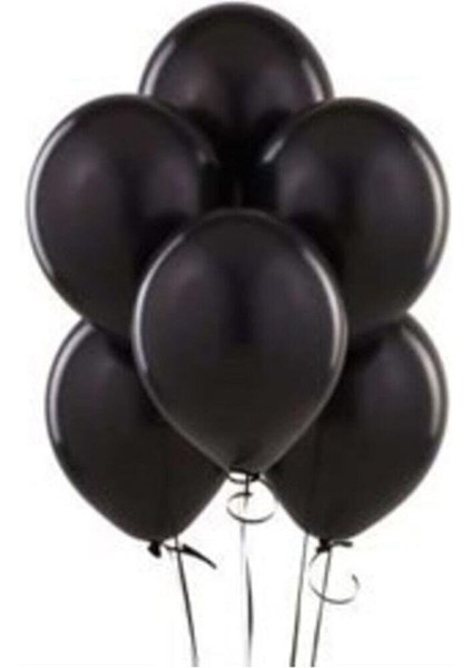 Siyah Balon 10 Adet - 12 Inc 30 cm Parti Balonu