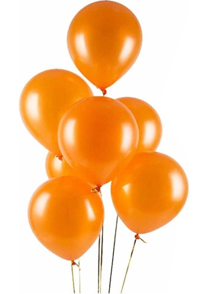 Metalik Turuncu Balon 12" 30 cm Metalik Balon 10LU Paket