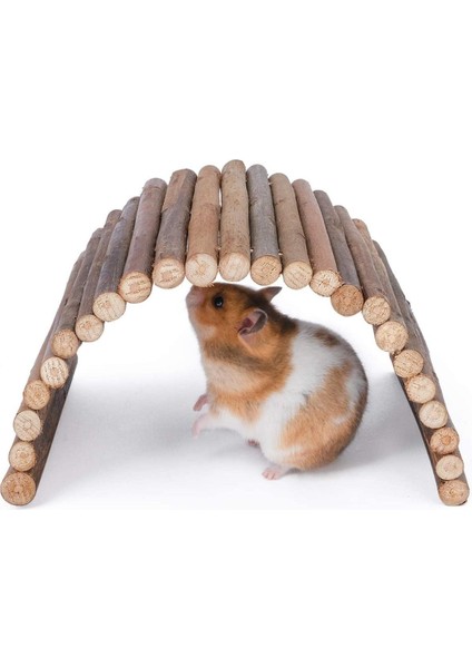 Hamster Fare Sıçan Kuşlar Için Eğlenceli Ahşap Merdiven Köprü