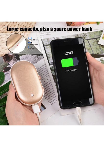 USB Şarjlı Taşınabilir Mini El Isıtıcısı - Altın (Yurt Dışından) fiyatları