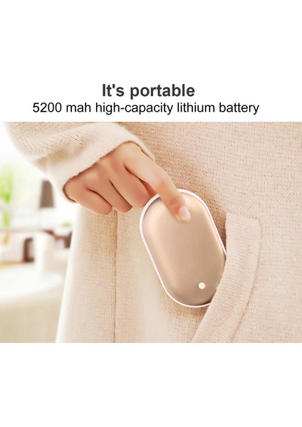 USB Şarjlı Taşınabilir Mini El Isıtıcısı - Altın (Yurt Dışından) indirimleri