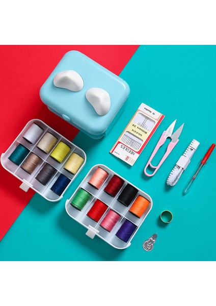 Çok İşlevli İğne ve İplik Kutusu Düzenleyici - Mavi (Yurt Dışından)