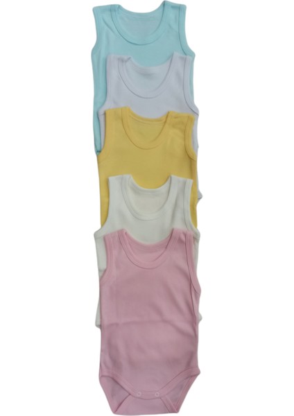 Askılı Basic Bisiklet Yaka Atlet Çıtçıtlı Badi 5li Paket 0-48 Ay modelleri