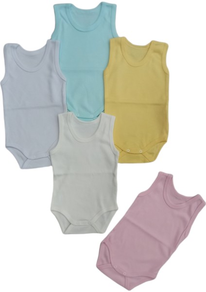 Askılı Basic Bisiklet Yaka Atlet Çıtçıtlı Badi 5li Paket 0-48 Ay indirimleri