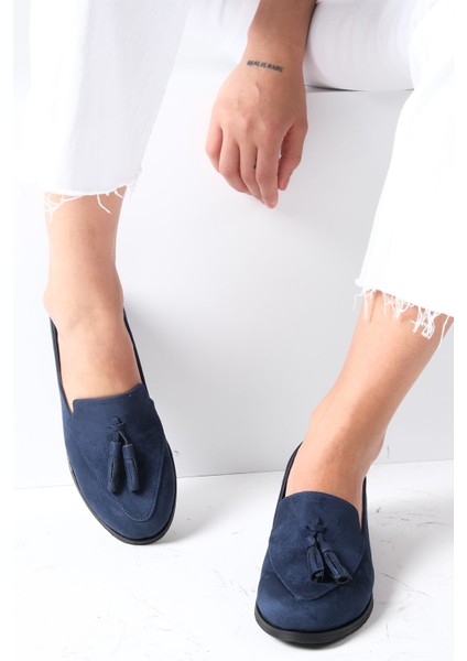 Iris Lacivert Süet Oxford Ayakkabı