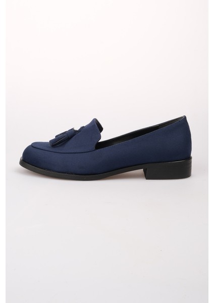 Iris Lacivert Süet Oxford Ayakkabı