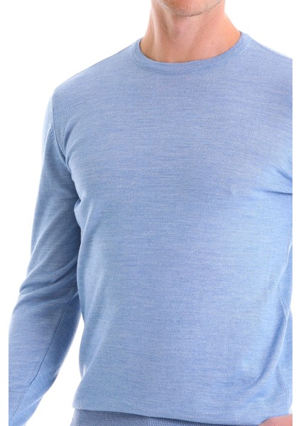 Mavi Regular Fit Düz Yün Bisiklet Yaka Triko Kazak indirimleri