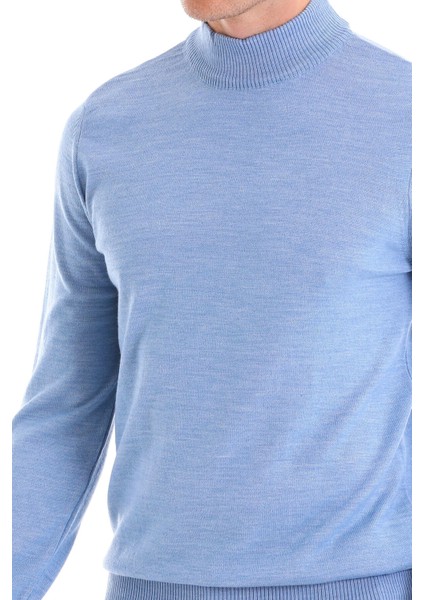 Mavi Regular Fit Düz Yün Yarım Balıkçı Yaka Triko Kazak indirimleri