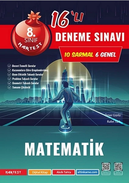 Nartest Yayınevi 8. Sınıf Matematik 16'lı Deneme Sınavı