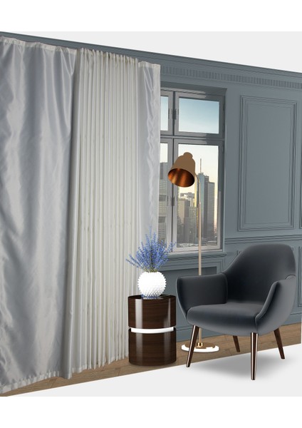 Saten Güneşlik Pilesiz Düz Dikim Krem fiyatları