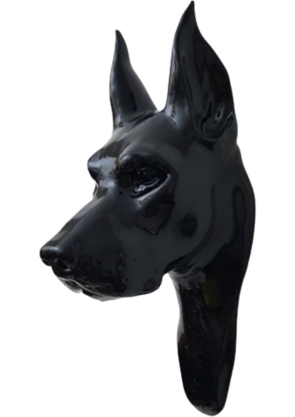 Doberman Köpek Siyah Dekoratif Duvar Heykeli fiyatları