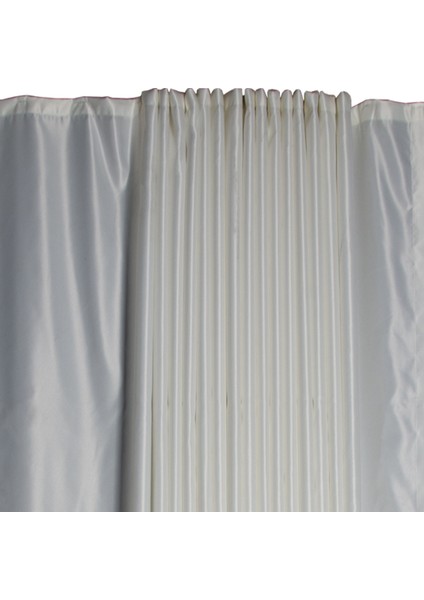 Saten Güneşlik Pilesiz Düz Dikim Krem modelleri