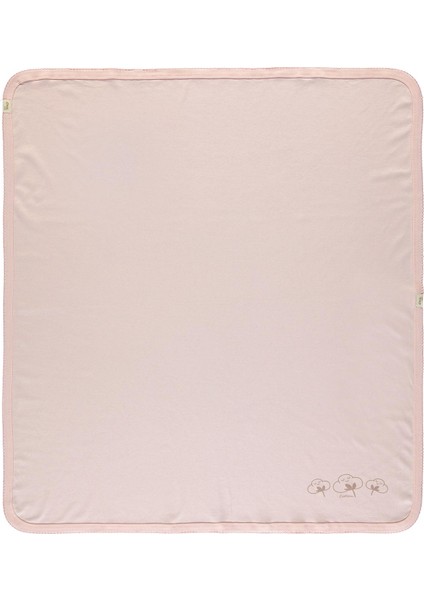 Organik Tek Kat Battaniye 95X85 cm Pembe