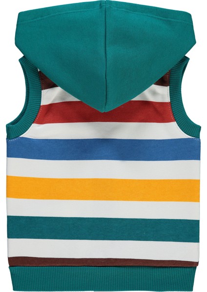 Erkek Bebek Kapüşonlu Yelek 6-18 Ay Petrol Yeşili fiyatları