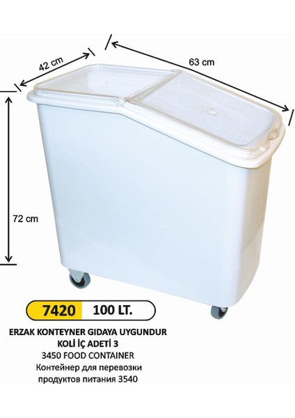 Gıda Taşıma Konteynerı 3450
