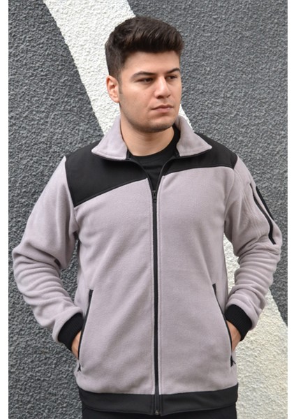 Tam Fermuarlı Cepli Polar Antipilling