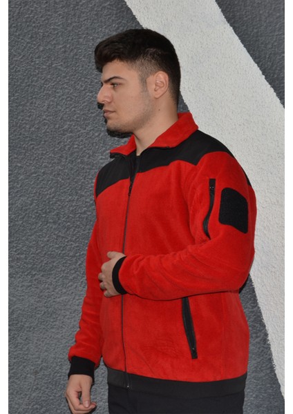 Tam Fermuarlı Cepli Polar Antipilling