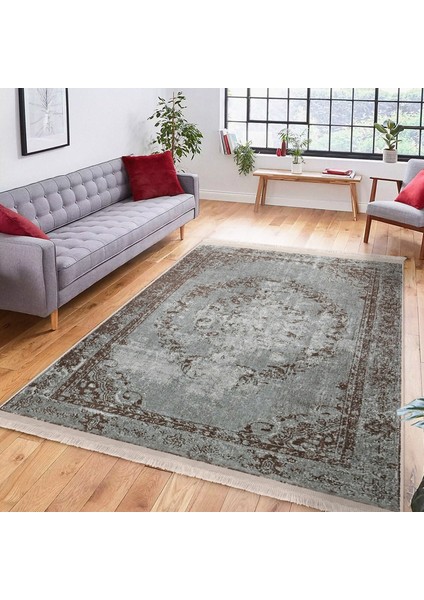 Renkli Zeminde Kilim Motifli Hereke Desenli Avangarde Eskitme Motifli Dijital Baskılı Makinede Yıkanabilir Kaymaz Taban Saçaklı Halı indirimleri