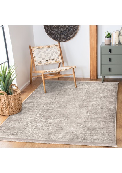 Bej Zeminde Geleneksel Motifli Kilim Desenli Eskitme Motifli Dijital Baskılı Makinede Yıkanabilir Kaymaz Taban Saçaklı Halı modelleri