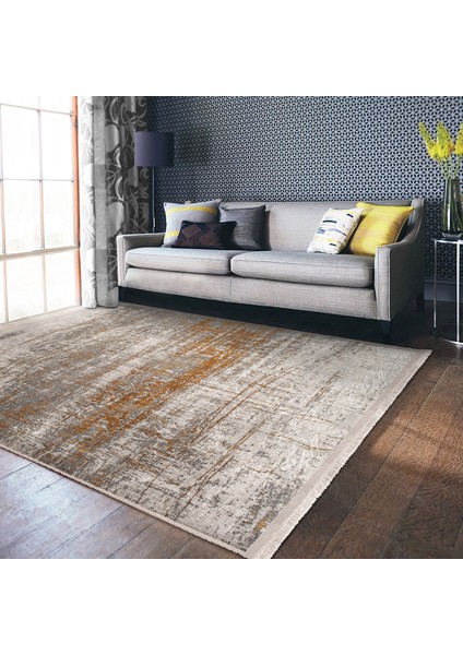 Renkli Zeminde Modern Motifli Halı Desenli Vintage Eskitme Motifli Dijital Baskılı Makinede Yıkanabilir Kaymaz Taban Saçaklı Halı modelleri