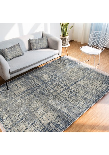 Renkli Zeminde Halı Motifli Modern Desenli Klasik Vintage Dijital Baskılı Makinede Yıkanabilir Kaymaz Taban Saçaklı Halı