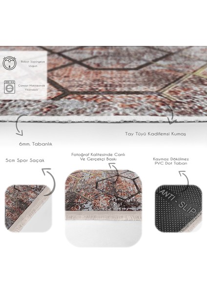 Eskitme Zeminde Geometrik Motifli Kanvas Desenli Eskitme Motifli Geometrik Baskılı Makinede Yıkanabilir Kaymaz Taban Saçaklı Halı fırsatları