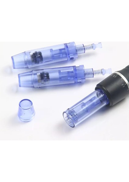 5ADET 12 Pin Dermapen Iğne Kartuşu Mavi Soketli