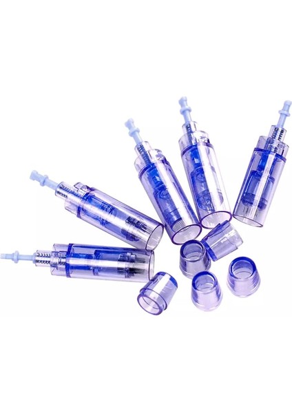 5 Adet Nano Pin Dermapen Bb Glow Serum Fondöten Orijinal Dermapen Iğne Kartuşu Mavi Soketli