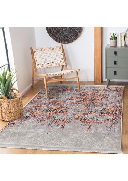 Kahverengi - Kırmızı Zeminde Antik Motifli Eskitme Desenli Eskitme Motifli Vintage Dijital Baskılı Makinede Yıkanabilir Kaymaz Taban Saçaklı Halı fiyatları