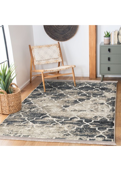 Krem Zeminde Morrocan Motifli Otantik Desenli Geometrik Eskitme Motifli Dijital Baskılı Makinede Yıkanabilir Kaymaz Taban Saçaklı Halı fiyatları
