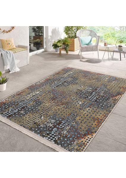 Otantik Zeminde Eskitme Motifli Antik Desenli Eskitme Motifli Geometrik Koridor & Antre Balkon Dijital Baskılı Makinede Yıkanabilir Kaymaz Taban Saçaklı Halı fiyatları