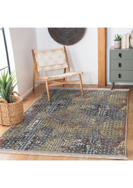 Otantik Zeminde Eskitme Motifli Antik Desenli Eskitme Motifli Geometrik Koridor & Antre Balkon Dijital Baskılı Makinede Yıkanabilir Kaymaz Taban Saçaklı Halı indirimleri