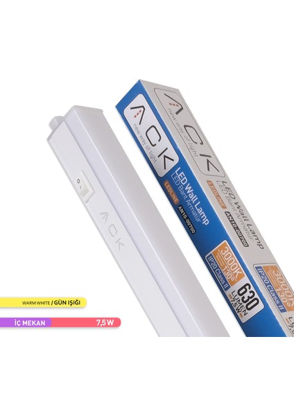 7,5W 3000K Günışığı Merkür LED Bant Armatür AN10-00700