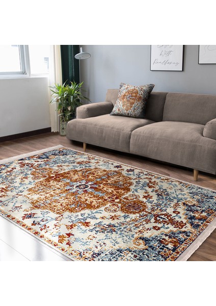 Kırmızı Zeminde Kilim Motifli Iran Desenli Eskitme Motifli Avangarde Dijital Baskılı Makinede Yıkanabilir Kaymaz Taban Saçaklı Halı indirimleri