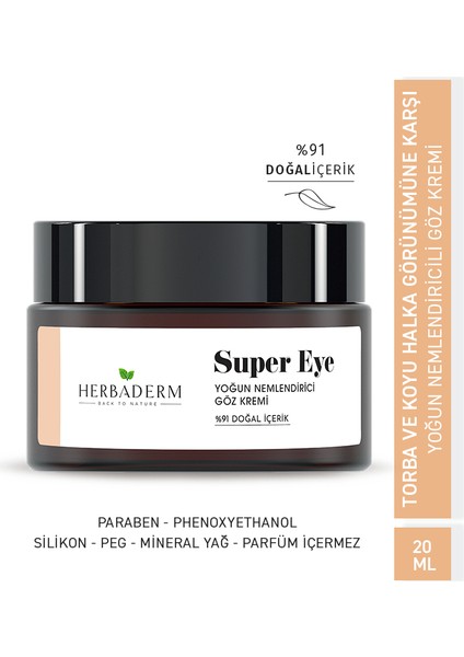 Super Eye - Torba, Koyu Halka Ve, Nemlendirici Çevresi Kremi 20 ml