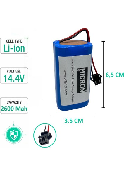 Eufy Robovac 14.4V 2600MAH Batarya