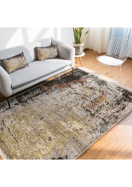 Renkli Zeminde Halı Motifli Modern Desenli Vintage Eskitme Motifli Dijital Baskılı Makinede Yıkanabilir Kaymaz Taban Saçaklı Halı indirimleri